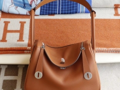 H家 Ck37金棕拼编制肩带 银扣 Lindy30CM 法国Swift皮 纯手缝蜡线 琳迪包