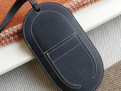 HERMES 黑色 山羊皮 手机挂件 配原版包装 18*10cm