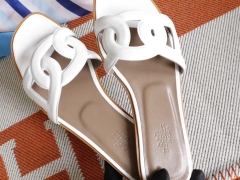 H家平底凉鞋女拖鞋 夏季沙滩鞋 镂空 Swift 白色  34-42码