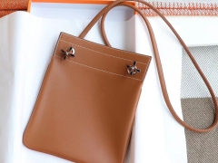 爱马仕 CK37金棕色 爆款 新款mini Aline swift 皮 袁咏仪同款 上身超级好看 男女通用款