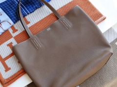 H家 宝石蓝拼大象灰 double Sens42CM购物袋 超级大大大容量