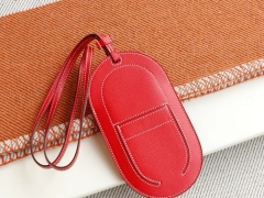 Hermes 新款挂脖子手机袋 山羊皮 Q5国旗红