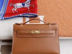 爱马仕 宴会手挽款 Ck37金棕 金扣 Minikelly一代 原厂Swift皮 迷你凯莉包 纯手缝蜡线缝制工艺