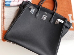 HERMES CC89黑色 HAC Birkin40CM 铂金包法国togo小牛皮 老师傅全手缝 银扣
