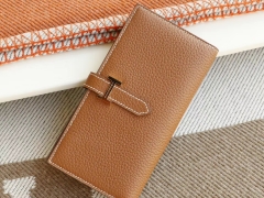 HERMES 爱马仕 Ck37金棕 Bearn长款钱包 原厂togo皮 法国蜡线 全手缝
