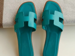 夏季旅游必备凉拖 H平底女拖鞋凉拖鞋 Epsom 孔雀绿 34-42码