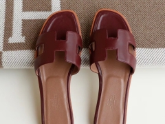 夏季旅游必备凉拖 H平底女拖鞋凉拖鞋 Swift 酒红色 34-42码