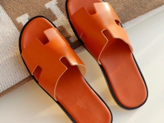 HERMES 夏季旅游必备凉拖 H男拖鞋凉拖鞋 Swift皮 太妃金色 38-45码