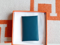 手工制作 H家 小卡包 Epsom皮 可装20多张小卡片 小零钱硬币