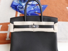 HERMES 现货、CC89 经典黑 Birkin30CM Togo皮 银扣