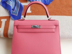 HERMES 8W新唇膏粉 Kelly25cm Epsom 凯莉包 老师傅纯手工制作