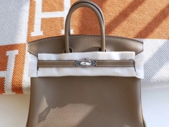 HERMES Birkin25CM Ck18大象灰 铂金包 法国Togo皮 老师傅全手缝 银扣