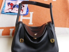 爱马仕 CC89黑色拼肩带雾面鳄鱼 Lindy30CM Swift皮 H家老师傅纯手缝蜡线 琳迪包