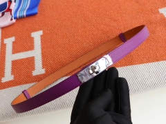 客定、H家kelly腰带 epsom 燕尾紫 银扣（可调节款）