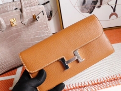 HERMES Constance 空姐长款钱包 Epsom皮 CC37 金棕色 爱马仕hermes 手拿款百搭色 非常有范