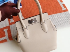 HERMES CK81 浅灰斑鸠灰 Toolbox Mini20CM牛奶包 Swift皮 法国蜡线 全手缝