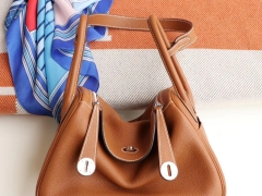 HERMES 百搭 CK37 金棕 Lindy26CM togo皮 H家老师傅纯手缝蜡线 琳迪包