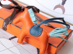 H家新版小马鬃毛系列 中号小号颜色齐全全手缝 经典橙色