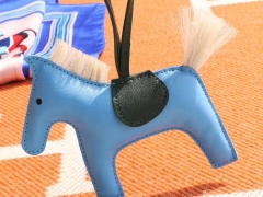 H家新版小马鬃毛系列 中号小号颜色齐全全手缝 天空蓝