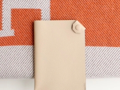 纯手工蜡线Dogon H家小护照夹 护照包 Epsom 杏色