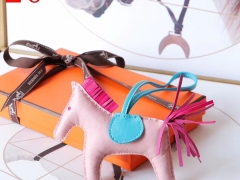 H家新版小马鬃毛系列 中号小号颜色齐全全手缝 浅粉色