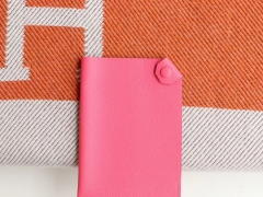 纯手工蜡线Dogon H家小护照夹 护照包 Epsom 玫粉