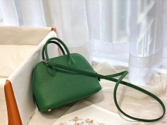 17 Mini Bolide 山羊皮 竹子绿 银扣 手缝蜡线 正品开版