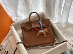 优雅 自信与魅力！ CK37金棕 银扣 birkin25CM 原厂Togo皮 铂金包 纯手缝蜡线缝制工艺