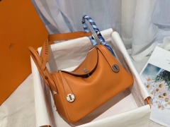 lindy 26 新款编织epsom肩带 拼swift 9I杏黄 银扣 手缝蜡线 姐妹都说好看的包