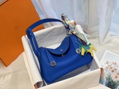 lindy 26 进口tc皮 手缝蜡线 T7水妖蓝 银扣 真的很爱蓝色