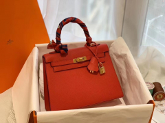 现货 Kelly 25cm epsom皮 S3 心红 金扣 版型比birkin更有年轻的感觉