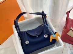 lindy 26 进口tc皮 手缝蜡线 皇家蓝 银扣 一眼就爱上的高级蓝