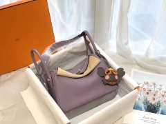 lindy 26 进口tc皮 手缝蜡线 薰衣草紫 银扣 买它 超温柔的颜色！