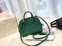 17 Mini Bolide 山羊皮 丝绒绿 金扣 手缝蜡线 正品开版