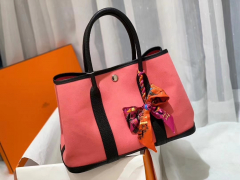 爱马仕 30 Garden party花园包  tc皮拼帆布 手缝蜡线 ZP开版 入柜无压力