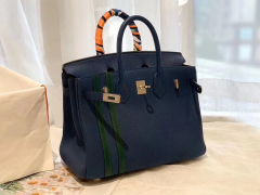  HERMES 竖条 birkin 25 宝石蓝