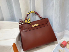 HERMES kelly 32 box皮 酒红 金 自信又热情的酒红