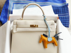 CC10奶昔白 金扣 Kelly25CM 专柜原厂Epsom皮 凯丽凯莉包 纯手缝蜡线缝制工艺