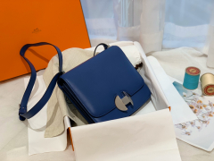 HERMES 走秀新款 2002-20cm swift 7E 明蓝 ZP开版 康康升级版 “爱马仕脸” 