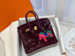 爱马仕 9G紫水晶Amethyste 两点 尼罗鳄 金扣 birkin 25   让你气质up up up的颜色