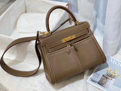 HERMES kelly lakis 28 swift 大象灰金 好看呀
