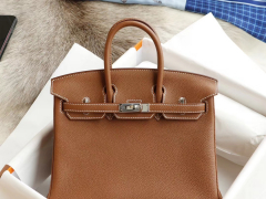 Ck37 金棕 金扣 birkin25CM 原厂Togo皮 铂金包 纯手缝蜡线缝制工艺