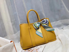 爱马仕 Garden party 30花园包  tc皮 琥珀黄 手缝蜡线 ZP开版 入柜无压力