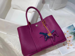 Garden party 30花园包  tc皮 海葵紫 手缝蜡线 ZP开版 入柜无压力！秒发现货不用等[调皮]