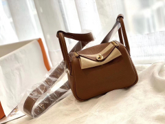 高颜值的 mini Lindy 上身好看又百搭 正品开版  进口TC皮 ck 37金棕 金扣