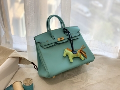 HERMES birkin 25cm swift皮 手工缝制 zp做法 金扣 3P 马卡龙蓝 延续复古、同时又有焕然一新的新鲜感