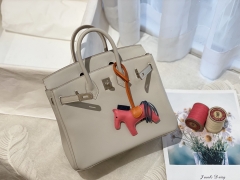 爱马仕香港官网 birkin 25cm swift皮 08珍珠灰 PHW 超级耐看 百搭不过时