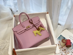 爱马仕香港官网 birkin 25cm swift皮 X9 锦葵紫 GHW