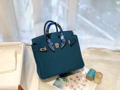 爱马仕包包批发 新到现货 25birkin 小牛togo皮 W0 博斯普鲁斯绿 金银扣