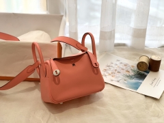 Hermes爱马仕中国官网 Mini Lindy swift k4 夏日粉 金银扣 小小包大容量